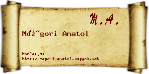 Mágori Anatol névjegykártya